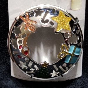 Yankee Candle ILLUMA LID Candle Topper Modern Art Deco Christmas Theme (M057)